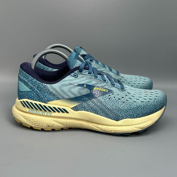 Brooks Shoes - Brooks Adrenaline 24 Women's 8.5 Aqua Athletic Running Sneakers Low Top Lace Up
